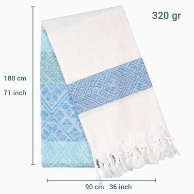 Laislabonita Turkish Peshtemal Towel Valensole Blue