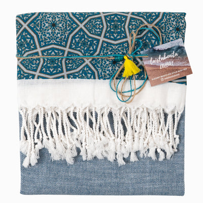 Laislabonita Turkish Peshtemal Towel Istanbul Navy