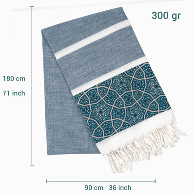 Laislabonita Turkish Peshtemal Towel Istanbul Navy