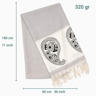 Laislabonita Turkish Peshtemal Towel Moscow Grey