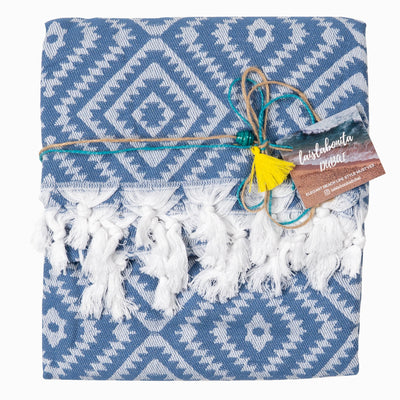 Laislabonita Turkish Peshtemal Towel Stockholm Blue