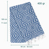 Laislabonita Turkish Peshtemal Towel Stockholm Blue