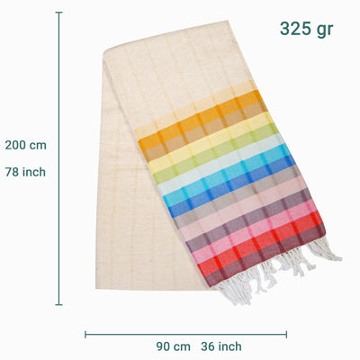 Laislabonita Turkish Peshtemal Towel Somewhere Over the Rainbow