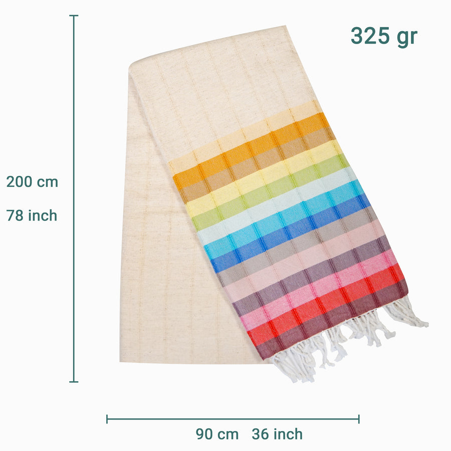 Laislabonita Turkish Peshtemal Towel Somewhere Over the Rainbow