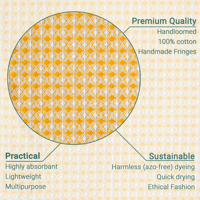 Laislabonita Turkish Peshtemal Towel Waffle Yellow
