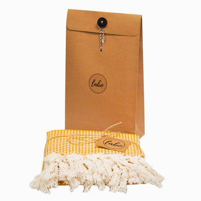 Laislabonita Turkish Peshtemal Towel Waffle Yellow