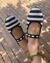 Navy Striped Mary Jane by MOI - Gifted Products