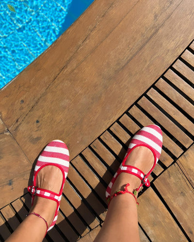 Red Striped Mary Jane by MOI - Gifted Products