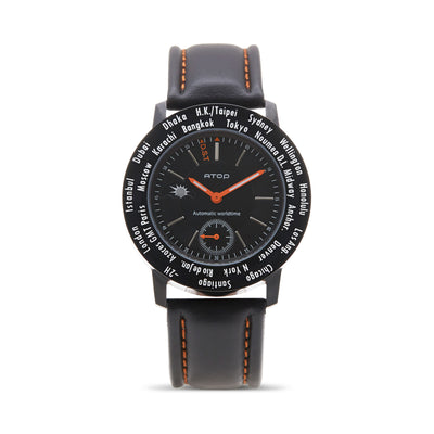 ATOP WORLD TIME WATCH MODERN LEATHER SERIES WWB-5 - Gifted Products