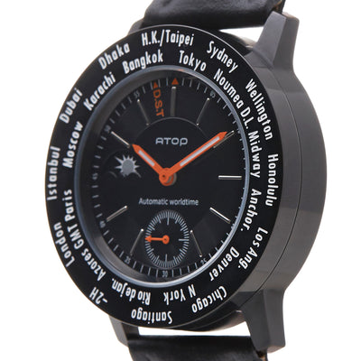 ATOP WORLD TIME WATCH MODERN LEATHER SERIES WWB-5 - Gifted Products