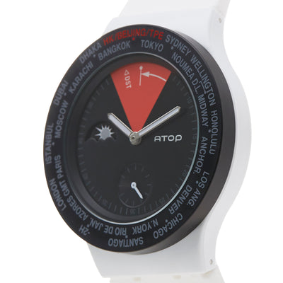 ATOP WORLD TIME WATCH WHITE RED - Gifted Products