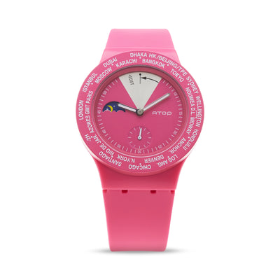 ATOP WORLD TIME WATCH PINK - Gifted Products