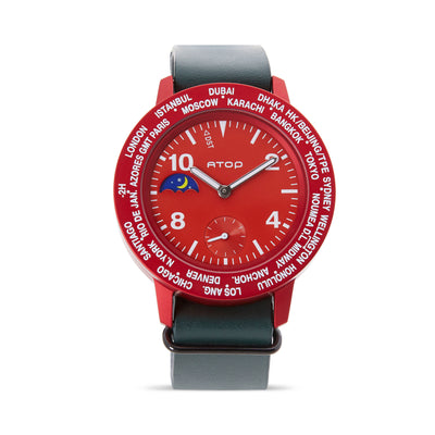 ATOP WORLD TIME WATCH AWA LEATHER SERIES - Gifted Products