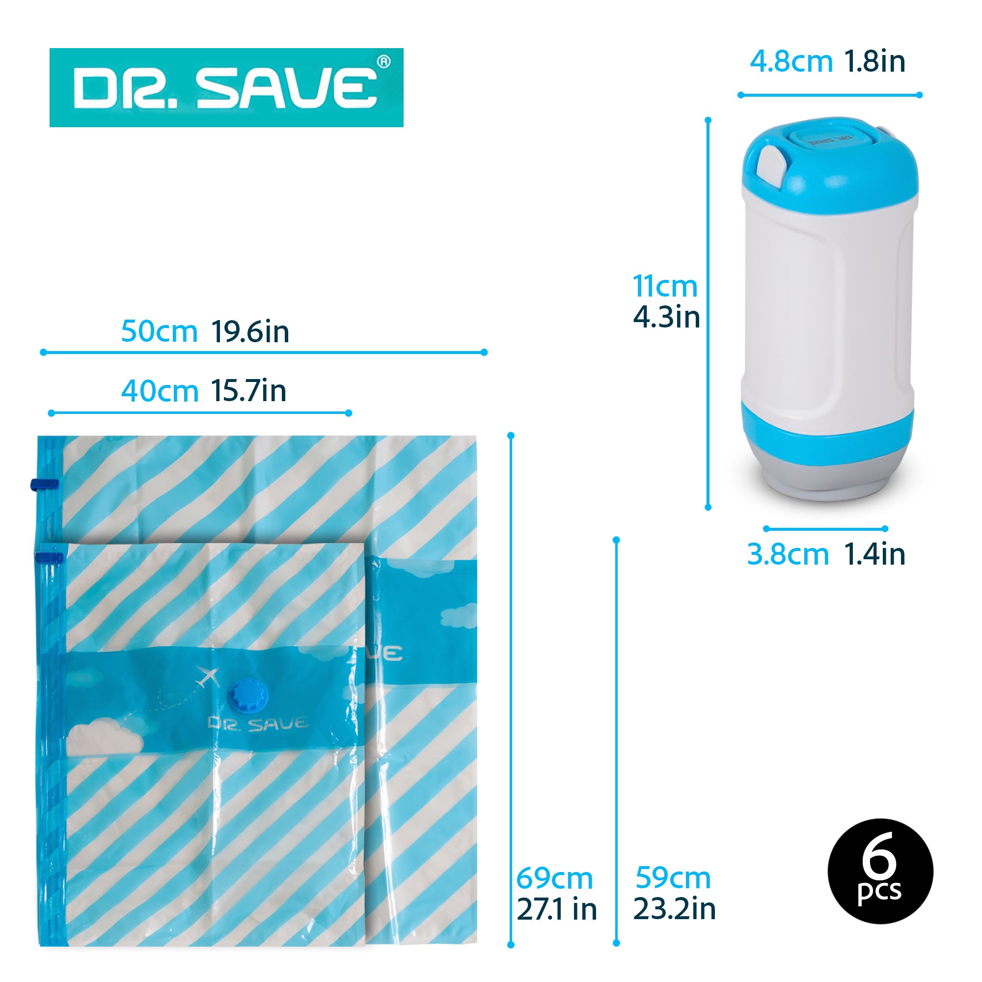 Dr. Save storage bags with vacuum sealer for clothes Gifted Products