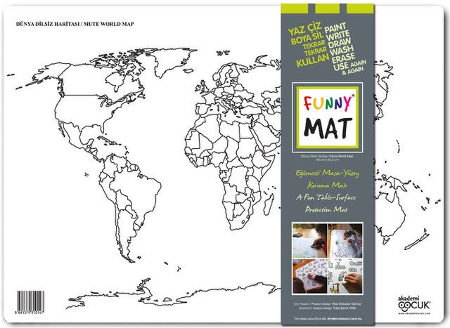 Funny Mat Mute World Map