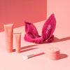 Pink Ginger Beauty  - Vegan Pink Clay Mask , Moisturizing Cream, Cealnsing Gel  Spatula - Gifted Products
