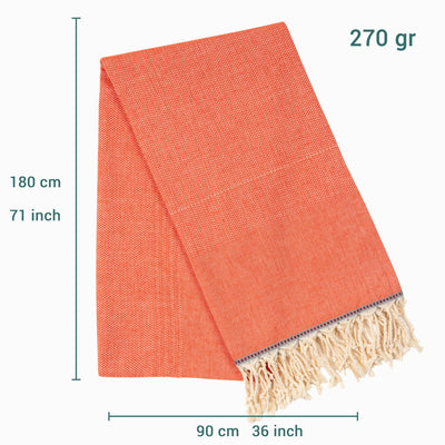 Laislabonita Turkish Peshtemal Towel Indigo Orange - Gifted Products