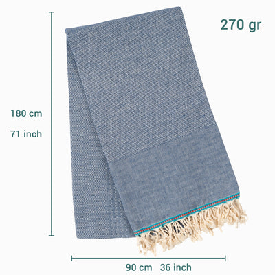 Laislabonita Turkish Peshtemal Towel Indigo Navy - Gifted Products