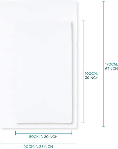 Exclusive 5 Star Hotel Turkish Cotton White Towel Set - (2 Bath Towels) - Gifted Products