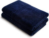 Exclusive 5 Star Hotel Turkish Cotton Navy Towel Set - (2 Bath Towels) - Gifted Products
