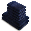 Exclusive 5 Star Hotel Turkish Cotton Navy Towel Set - (2 Bath Towels 4 Hand Towels) - Gifted Products