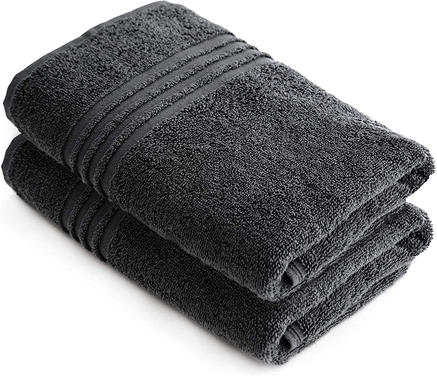 Exclusive 5 Star Hotel Turkish Cotton Grey Towel Set - (2 Hand Towels)