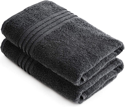 Exclusive 5 Star Hotel Turkish Cotton Grey Towel Set - (2 Hand Towels) - Gifted Products