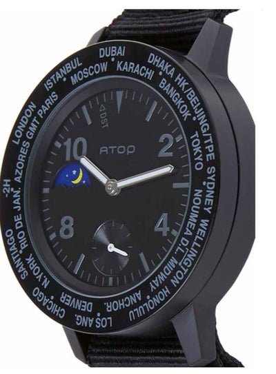 ATOP WORLD TIME WATCH BLACK AWA-11-C0102 - Gifted Products
