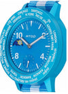 ATOP WORLD TIME WATCH BLUE AWA-04-C0304 - Gifted Products