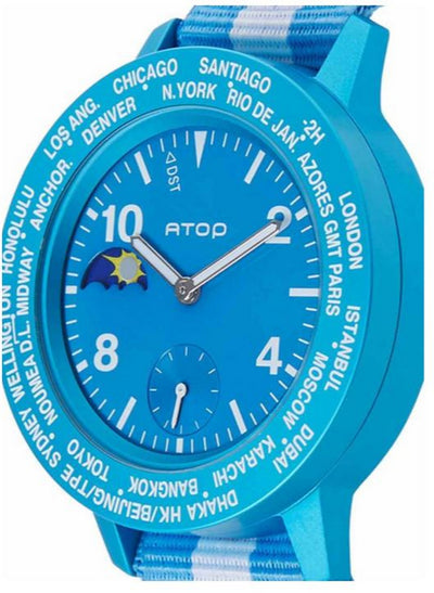 ATOP WORLD TIME WATCH BLUE AWA-04-C0304 - Gifted Products
