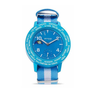 ATOP WORLD TIME WATCH BLUE AWA-04-C0304 - Gifted Products