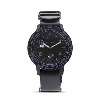ATOP WORLD TIME WATCH AWA LEATHER SERIES AWA-11-L01 - Gifted Products