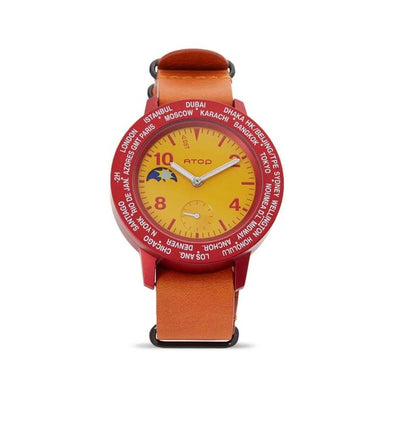 ATOP WORLD TIME WATCH AWA LEATHER SERIES AWA-Spain-L06 - Gifted Products