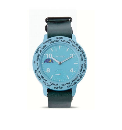 ATOP WORLD TIME WATCH AWA LEATHER SERIES AWA-14-L05 - Gifted Products