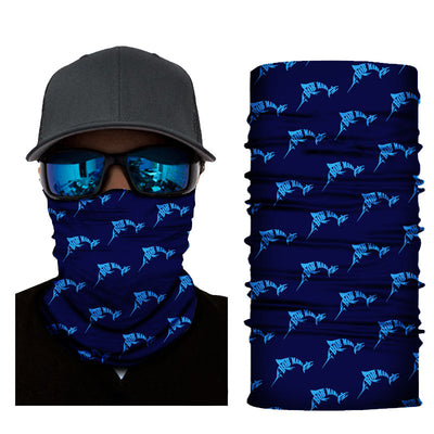 Bob Marlin Face Shield Neck Gaiter Blue Logo - Gifted Products