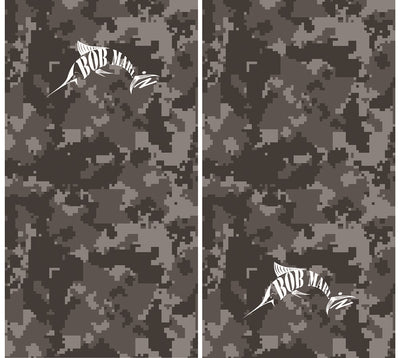 Bob Marlin Face Shield Neck Gaiter Bob Digital Grey Camo