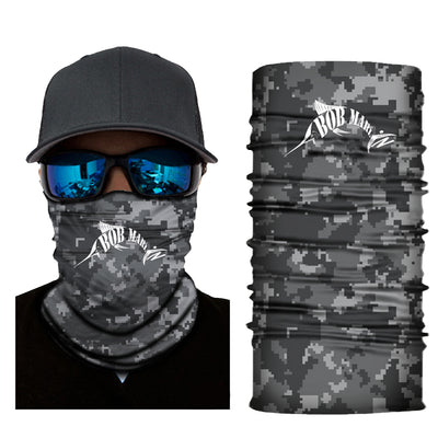 Bob Marlin Face Shield Neck Gaiter Bob Digital Grey Camo