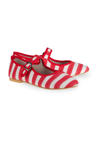 Red Striped Mary Jane by MOI London - Gifted Products