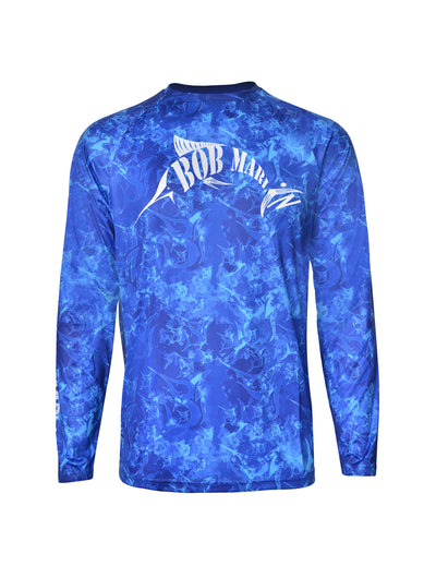 Bob Marlin Performance Shirt Adult Grander Blue - Gifted Products