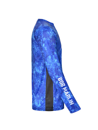 Bob Marlin Performance Shirt Adult Grander Blue - Gifted Products