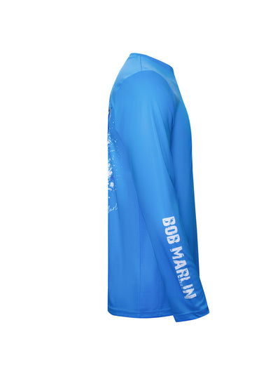 Bob Marlin Performance Shirt Adult Ocean Marlin Blue - Gifted Products
