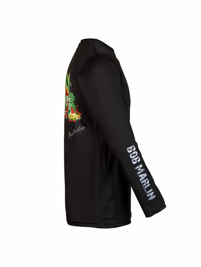 Bob Marlin Performance Shirt Adult Rasta Marlin Black - Gifted Products