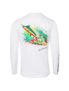 Bob Marlin Performance Shirt Adult Rasta Marlin White - Gifted Products