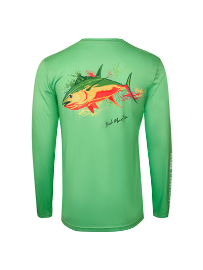 Bob Marlin Performance Shirt Adult Rasta Tuna Green - Gifted Products