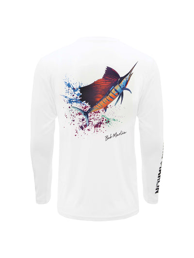 Bob Marlin Performance Shirt Adult Sail Rebel White - Gifted Products