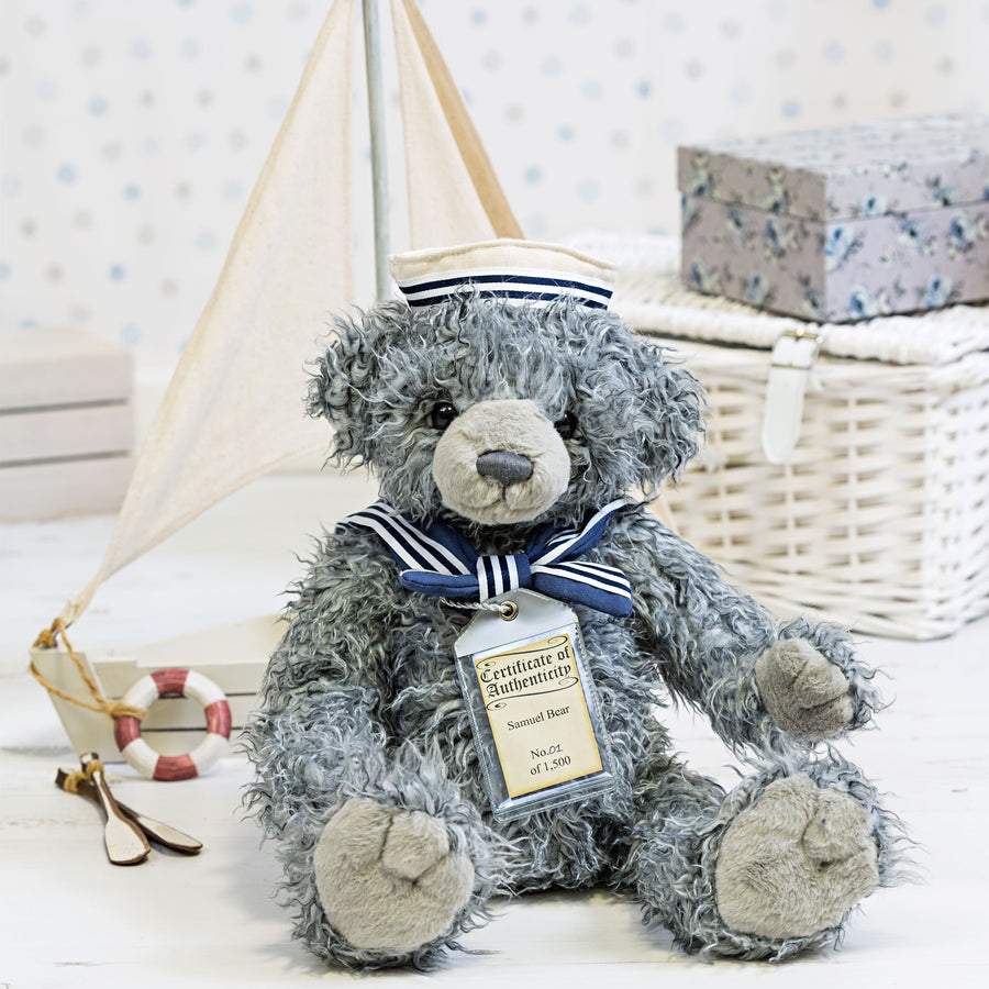 Silver Tag Bear Samuel | Limited edition collectible Silver Tag Bear by Suki - Gifted Products