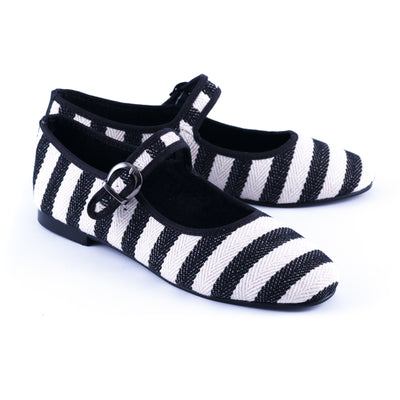 Navy Striped Mary Jane by MOI London - Gifted Products