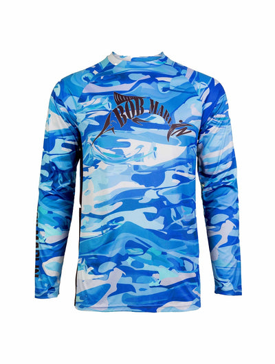 Bob Marlin Performance Shirt Adult Blue Storm - Gifted Products