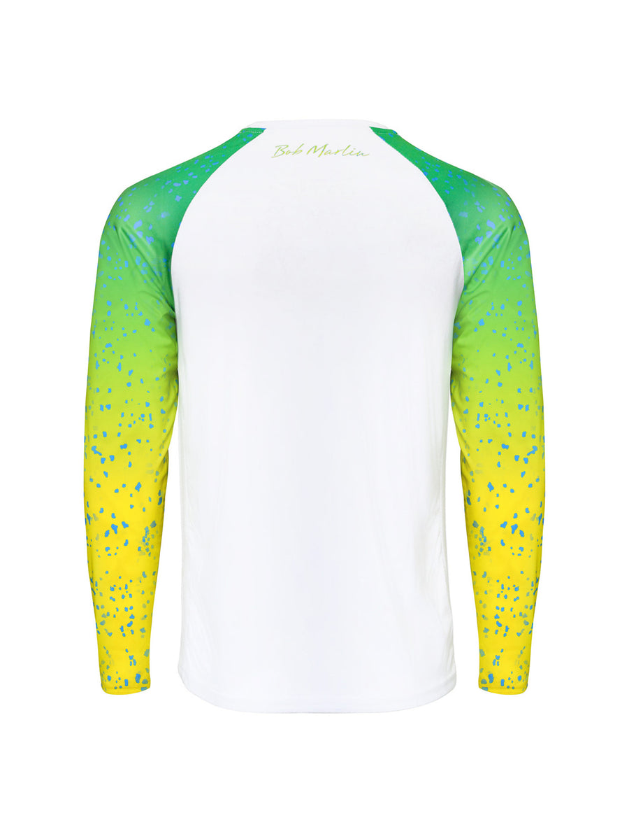 Bob Marlin Performance Shirt Adult Bob Mahi White - Gifted Products