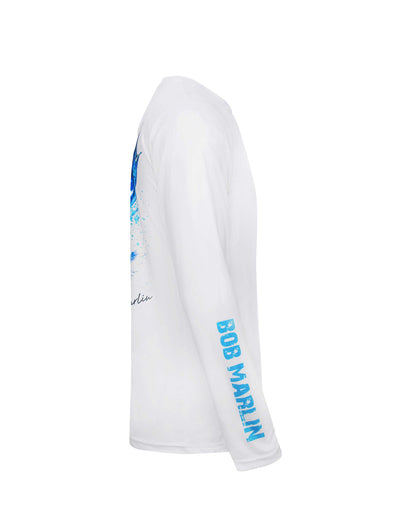 Bob Marlin Performance Shirt Adult Ocean Marlin White - Gifted Products